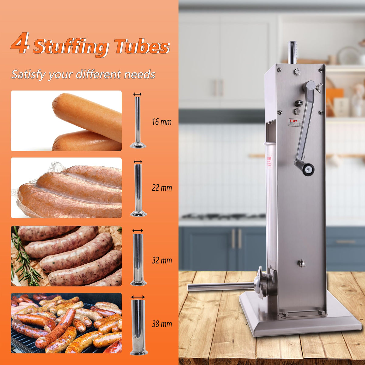 Stainless Steel Sausage Stuffer and Meat Mixer X254