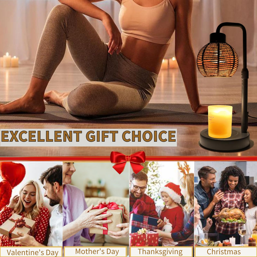 Electric Candle Warmer Lamp with Timer, Adjustable Dimmable S415066