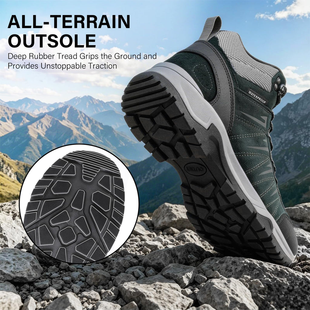 Waterproof Lightweight Leather Mid Ankle Hiking Boots L45200