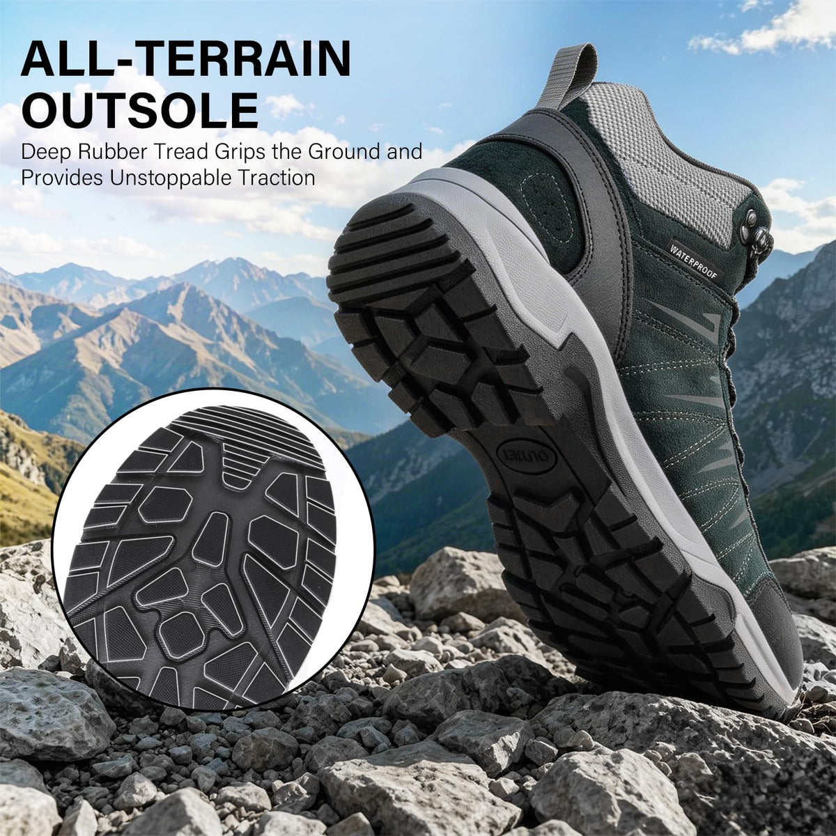Waterproof Lightweight Leather Mid Ankle Hiking Boots L45200