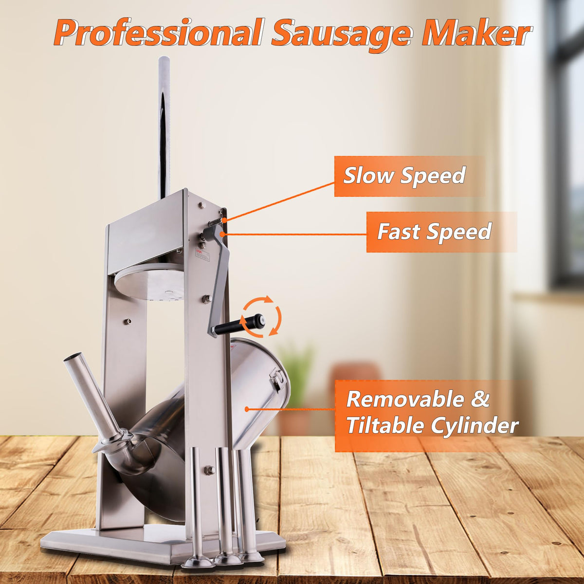Stainless Steel Sausage Stuffer and Meat Mixer X254