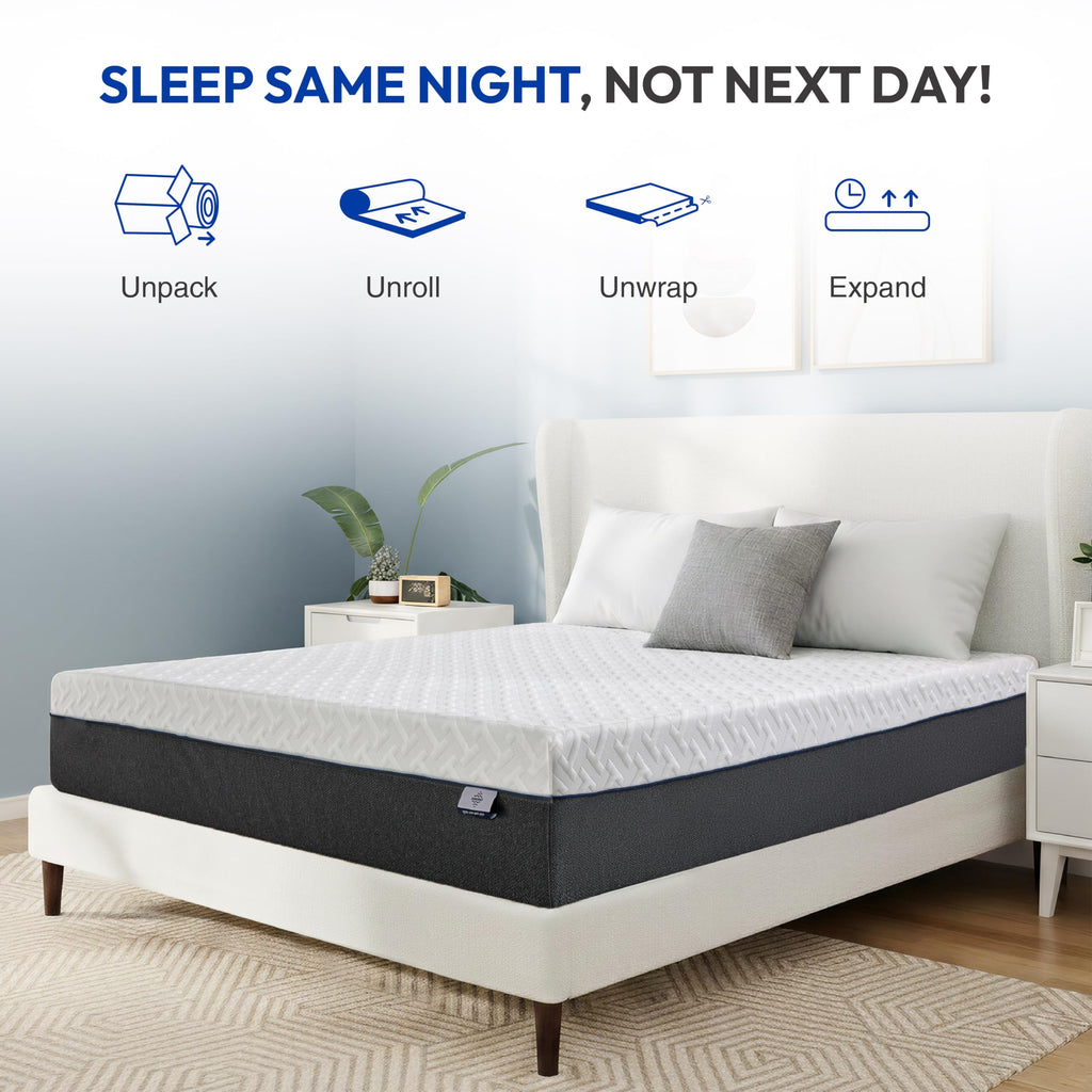 10 Inch Gel-Infused Green Tea Memory Foam Twin Mattress G649