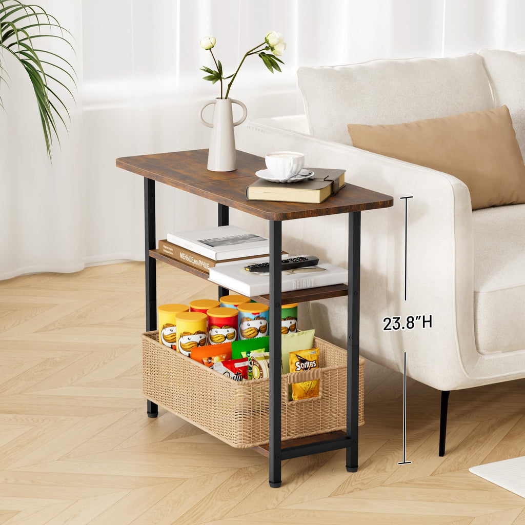 3-Tier Side Table with Storage Tabletop X7347