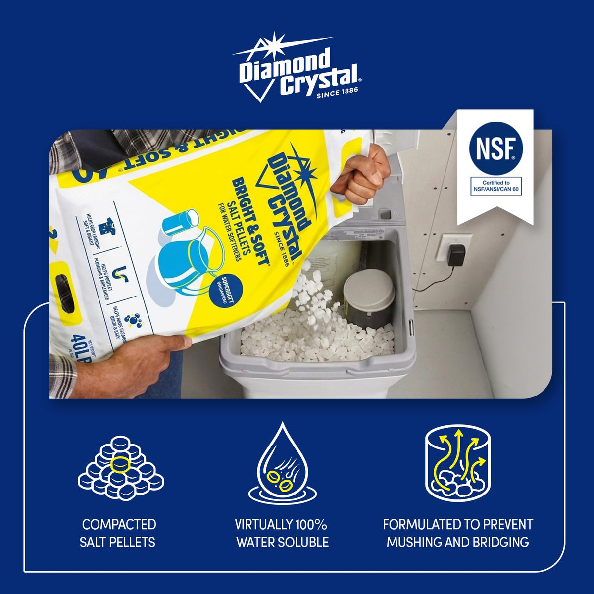 Water Softener Salt Pellets, 40 Pounds C2019