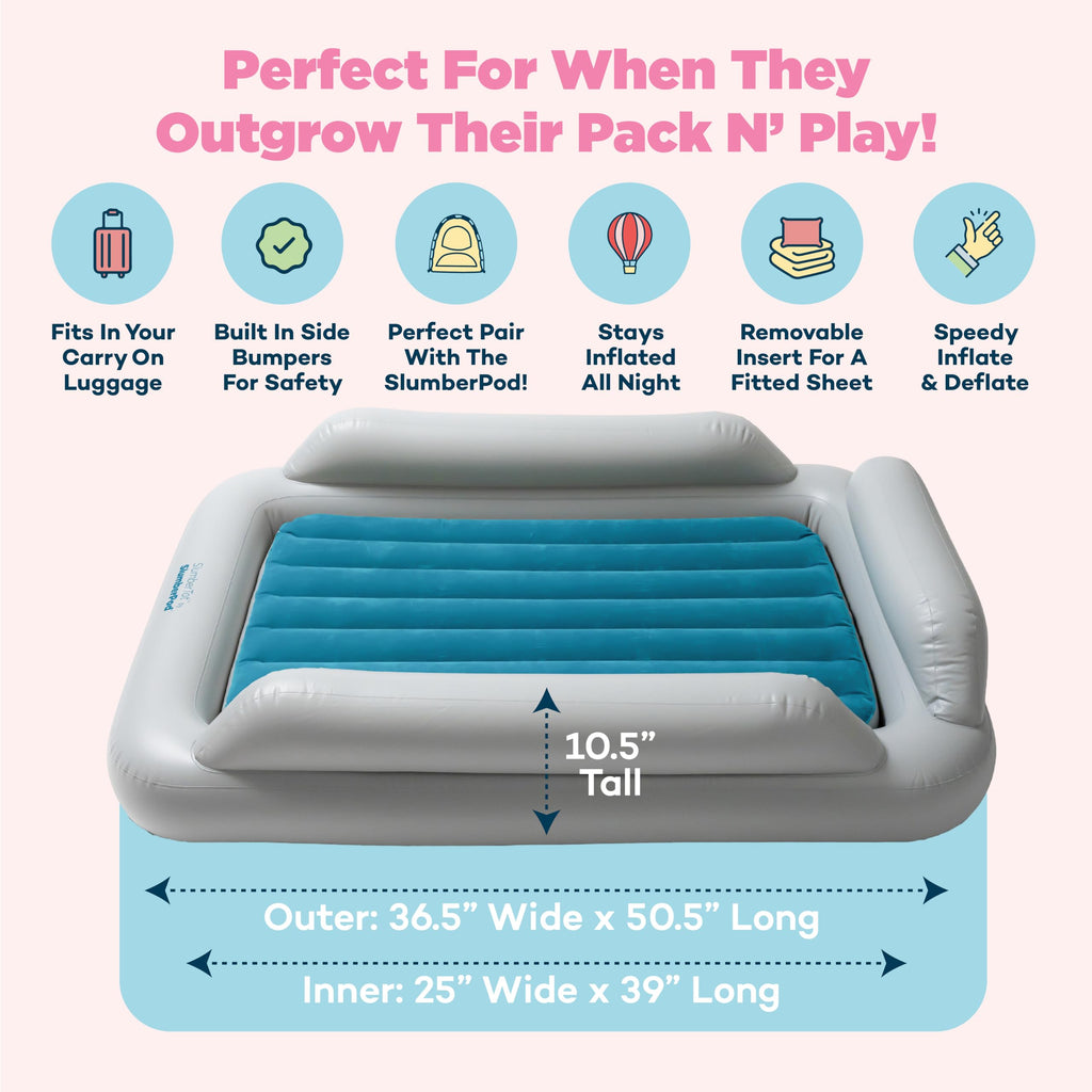 Inflatable Toddler Travel Bed with Safety Bumpers Y511