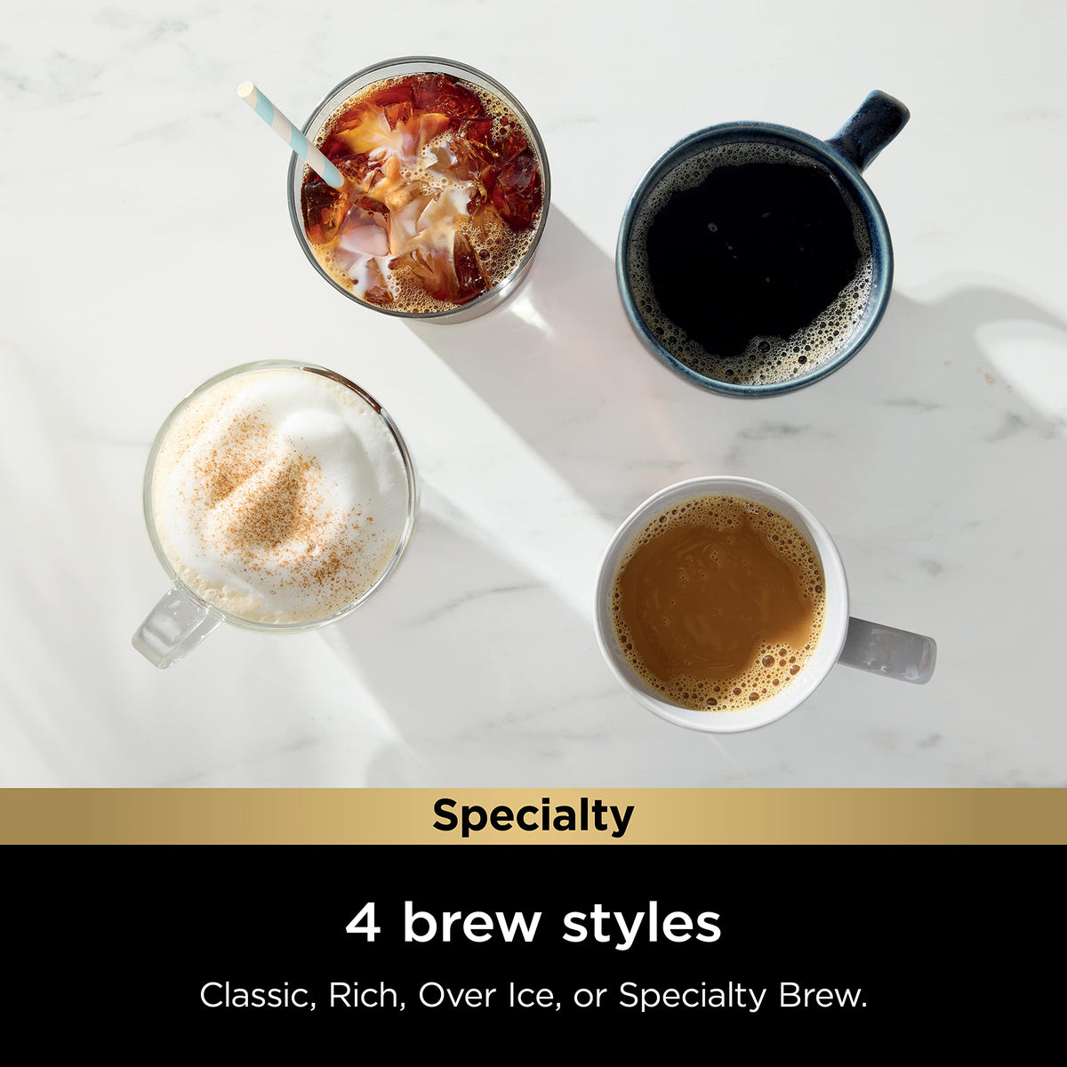 Single-Serve Coffee Maker with Milk Frother, Black Z469985