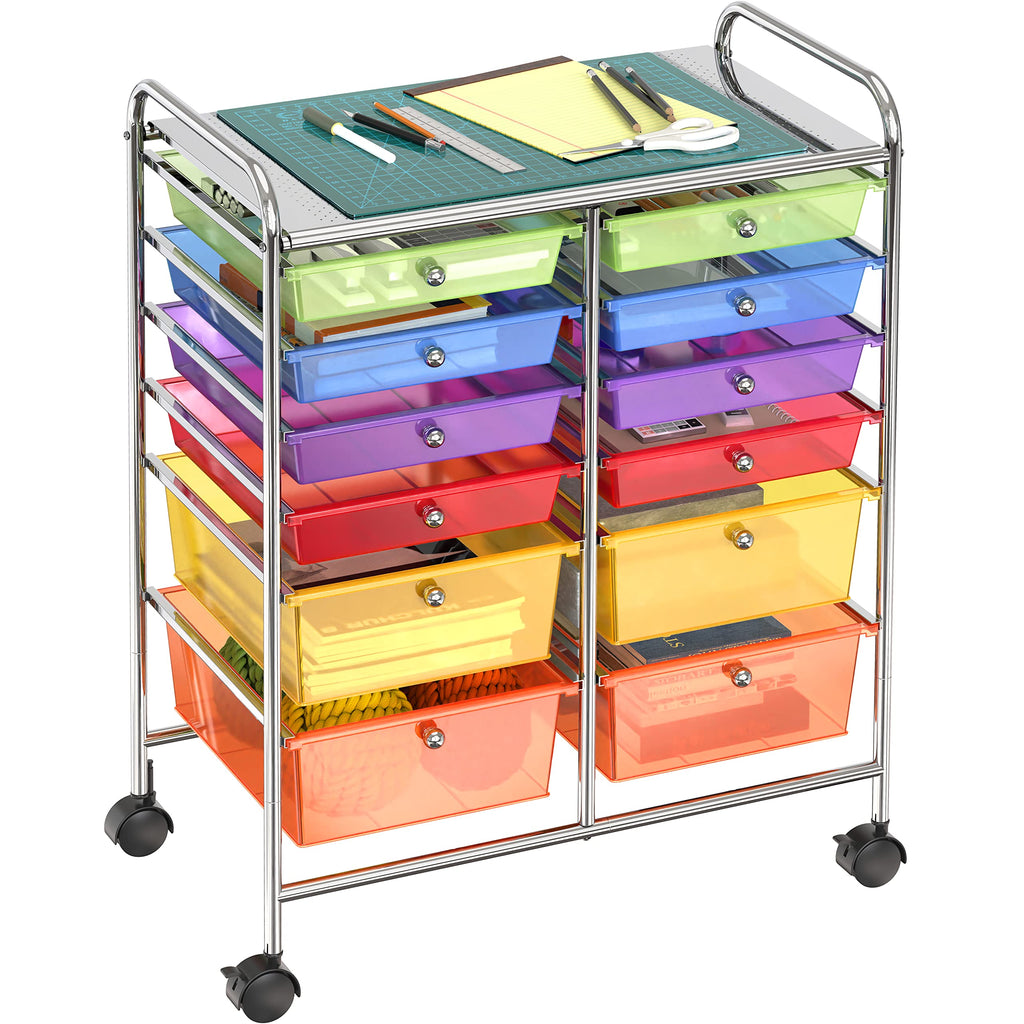 12 Drawers Rolling Utility Cart Organizer J631