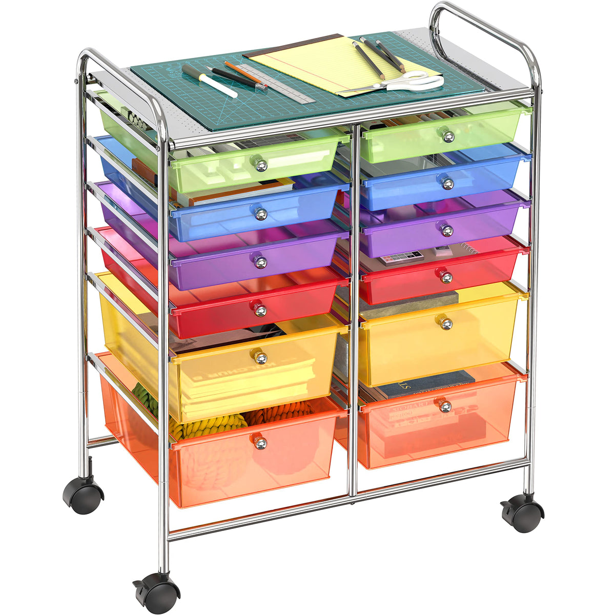 12 Drawers Rolling Utility Cart Organizer J631