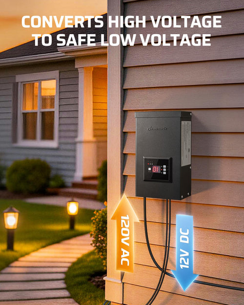 200W Low Voltage Landscape Transformer with Timer and Photocell Sensor X466