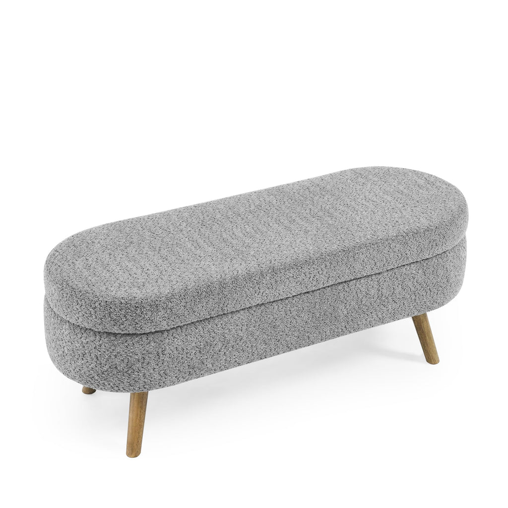 Oval Storage Bench with Rubber Wood Legs P881239