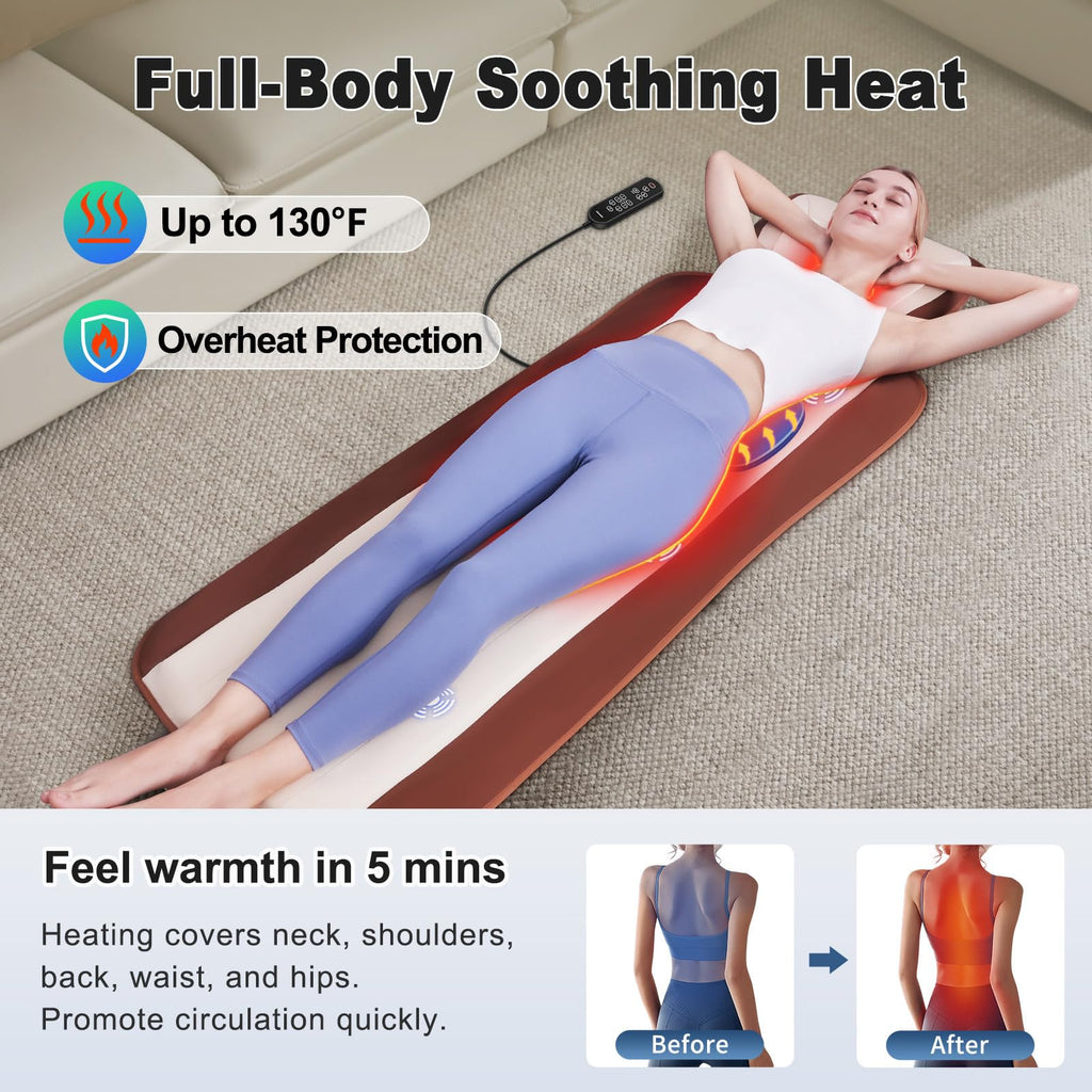 Vibration Massage Mat with Heat and Lumbar Support O834