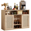 Rattan Wine Bar Cabinet with Storage D920368