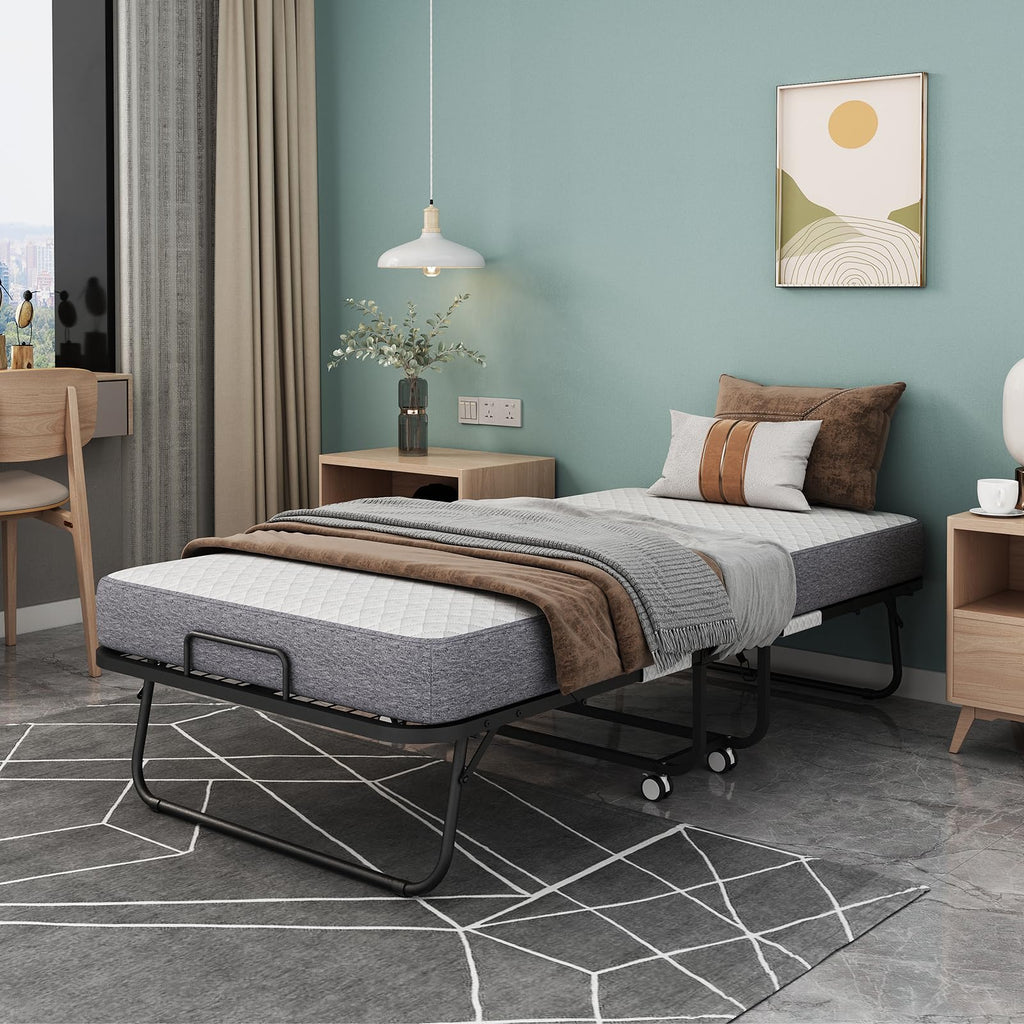 Folding Bed with Mattress Y46058