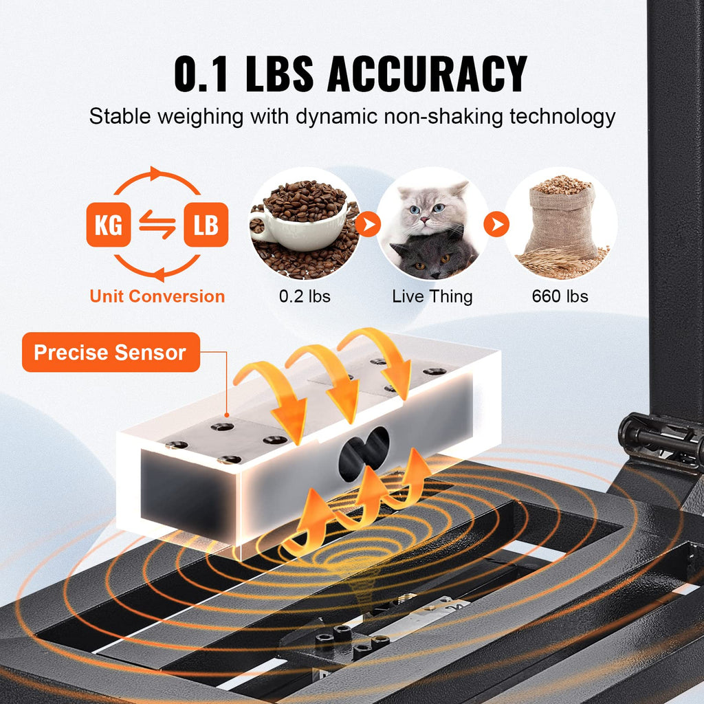 660 lbs Stainless Steel Digital Platform Scale E74434