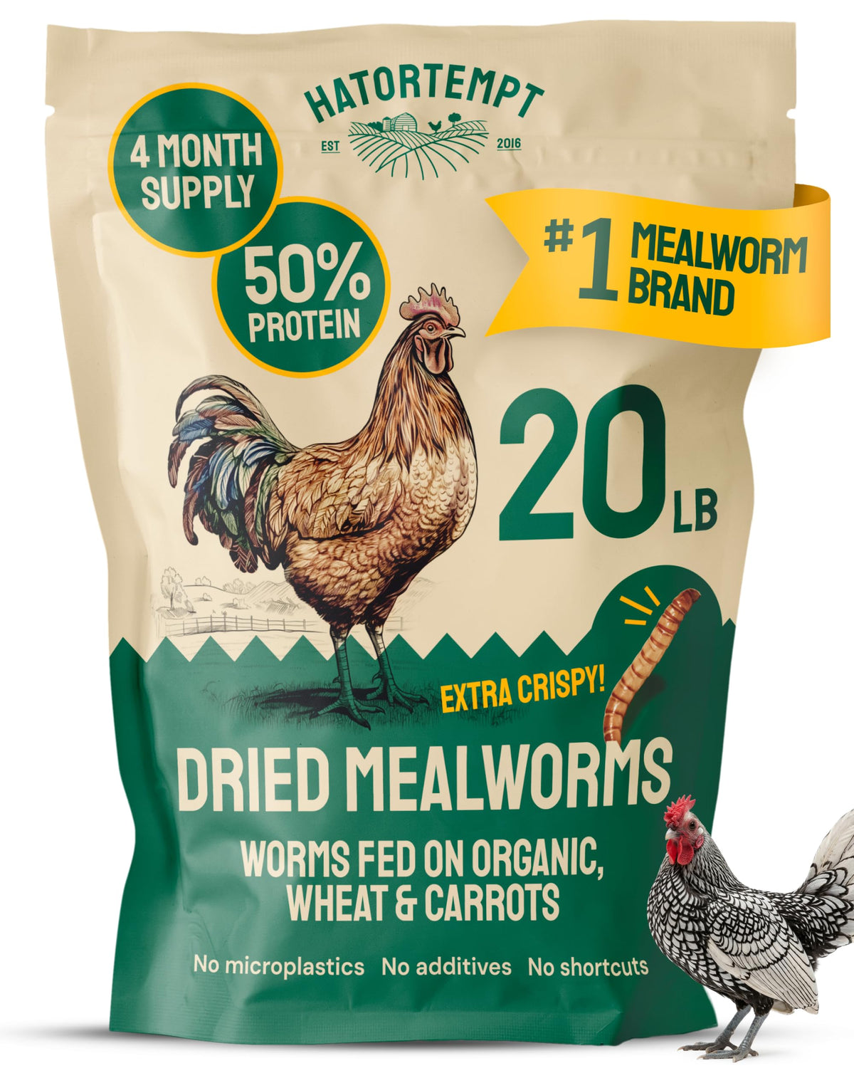 20lb Dried Mealworms Chicken Feed Q8067