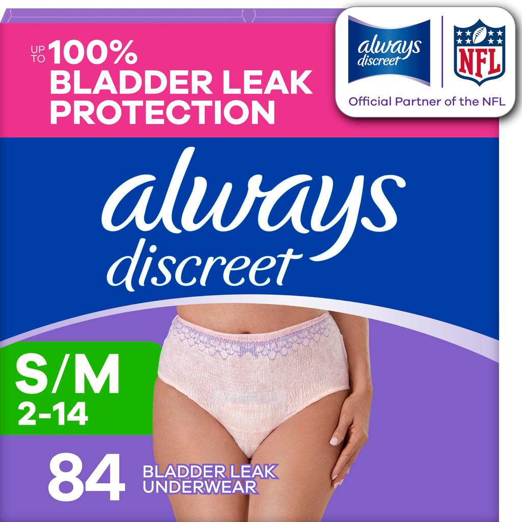 Small/Medium Incontinence Underwear, 84ct T428490
