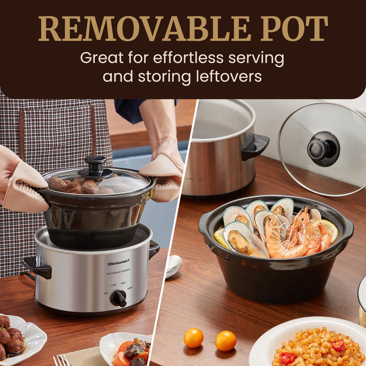Electric Oval Slow Cooker, 2 Qt, Stainless Steel R305004