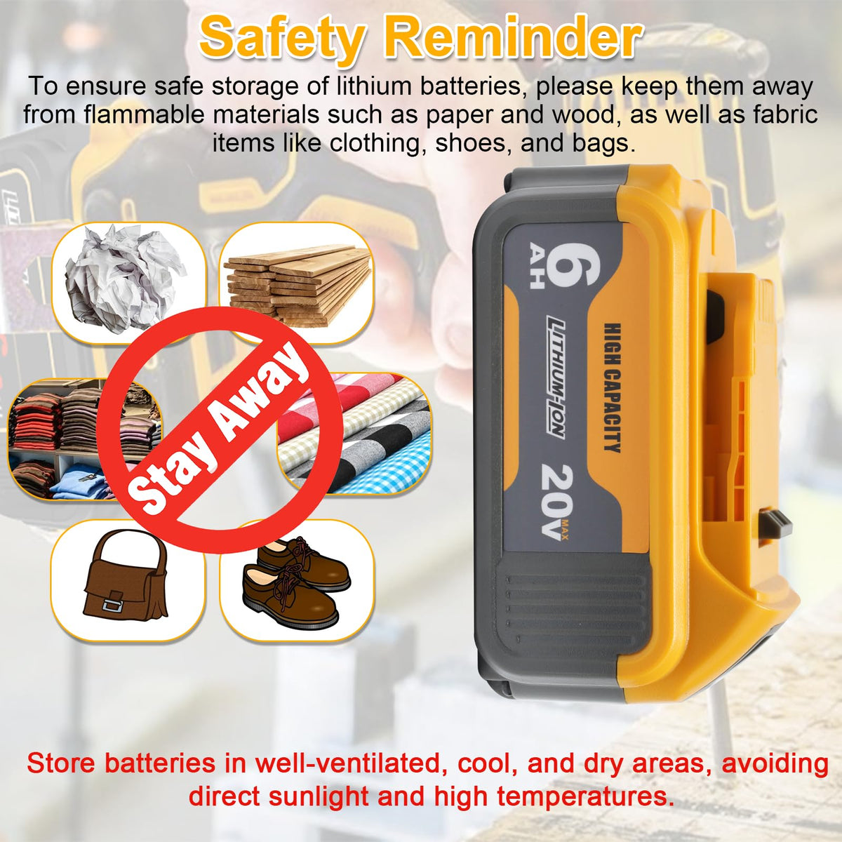 20V Max Replacement Battery 2 Packs P932155