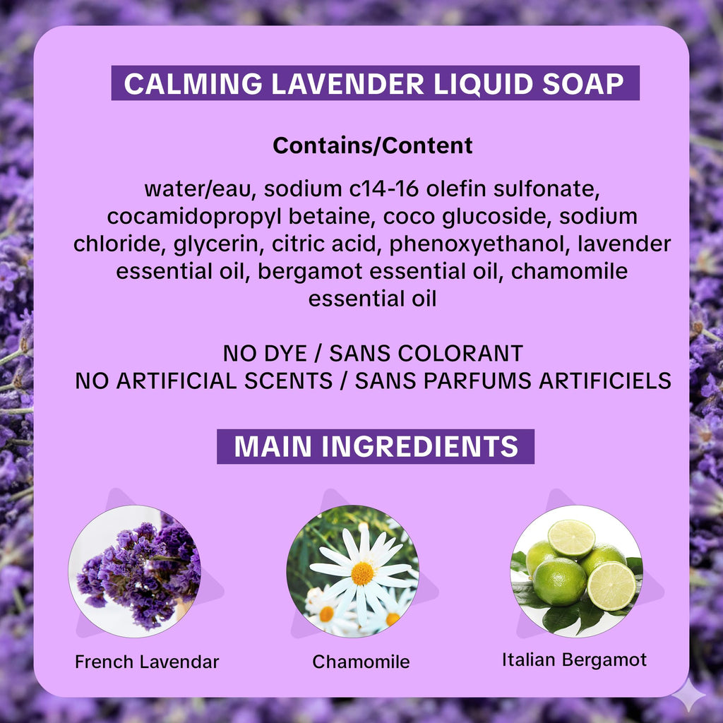Liquid Hand Soap Refill With Essential Oils, Lavender Scent, 33.8 fl oz S867412