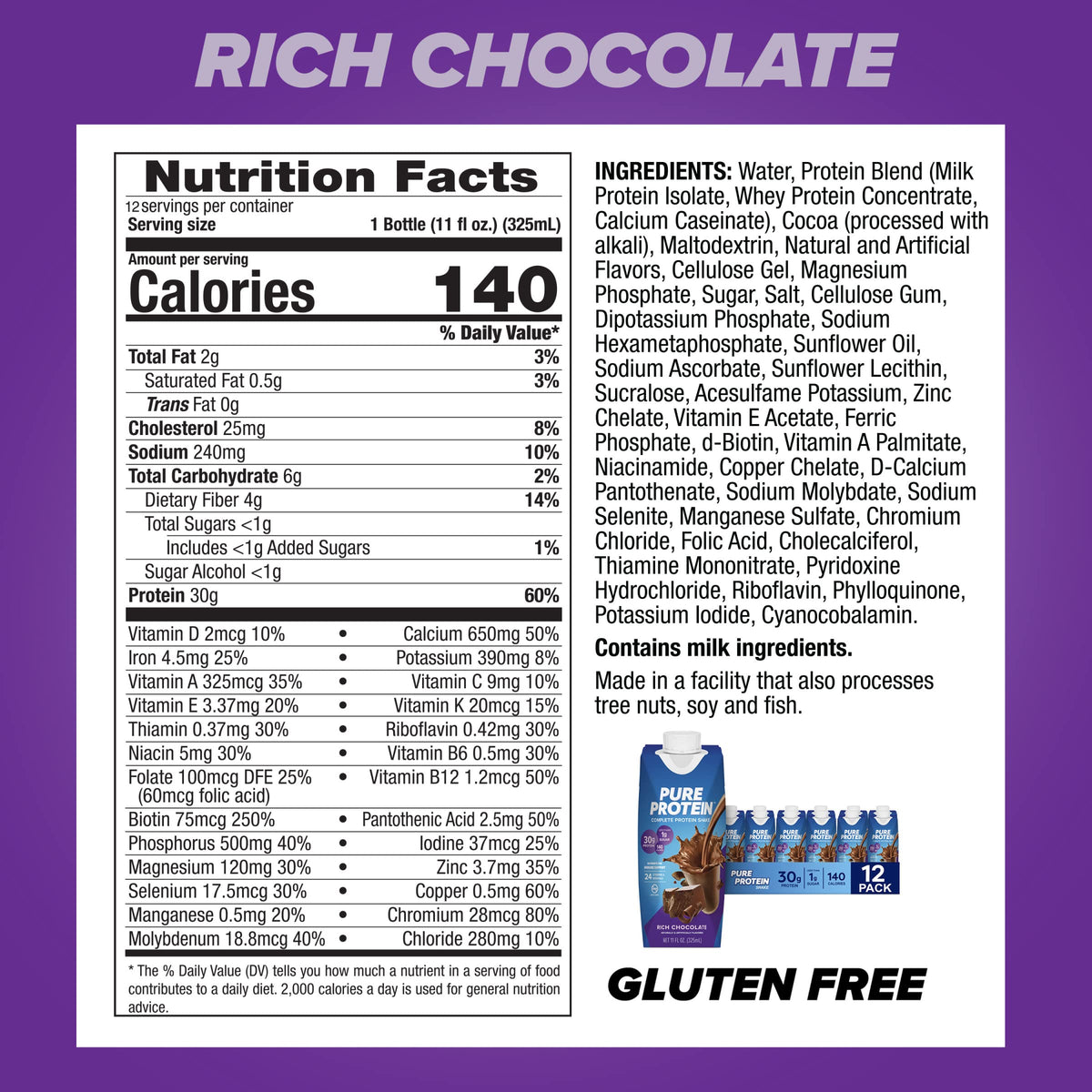 Chocolate Peanut Butter Protein Shake & Bars 1.76oz 12 Count B5472