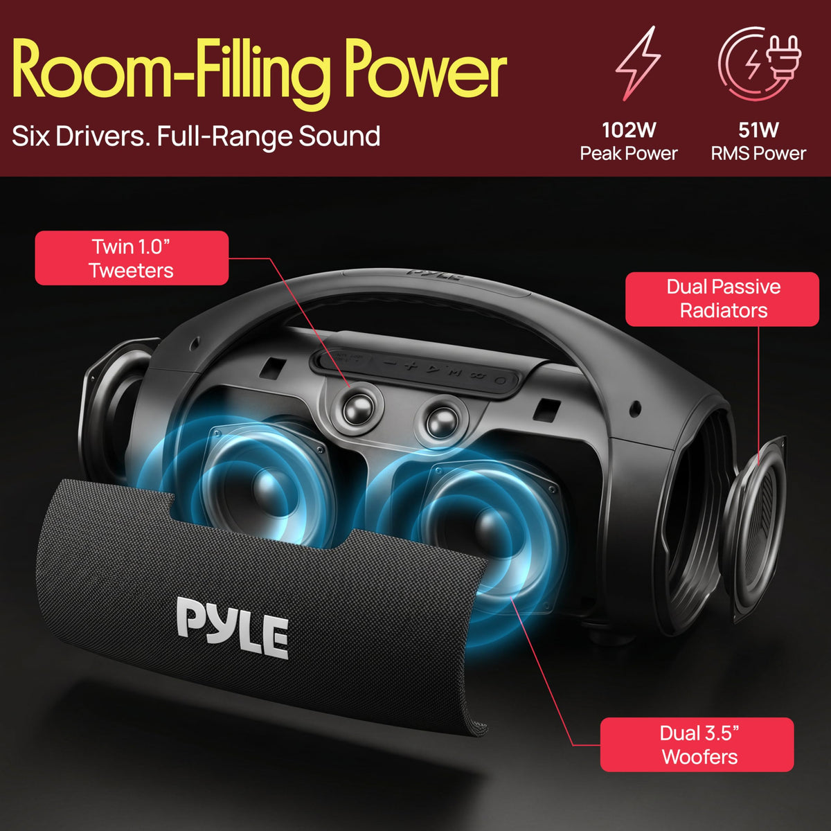 Portable Bluetooth Boombox Speaker R362