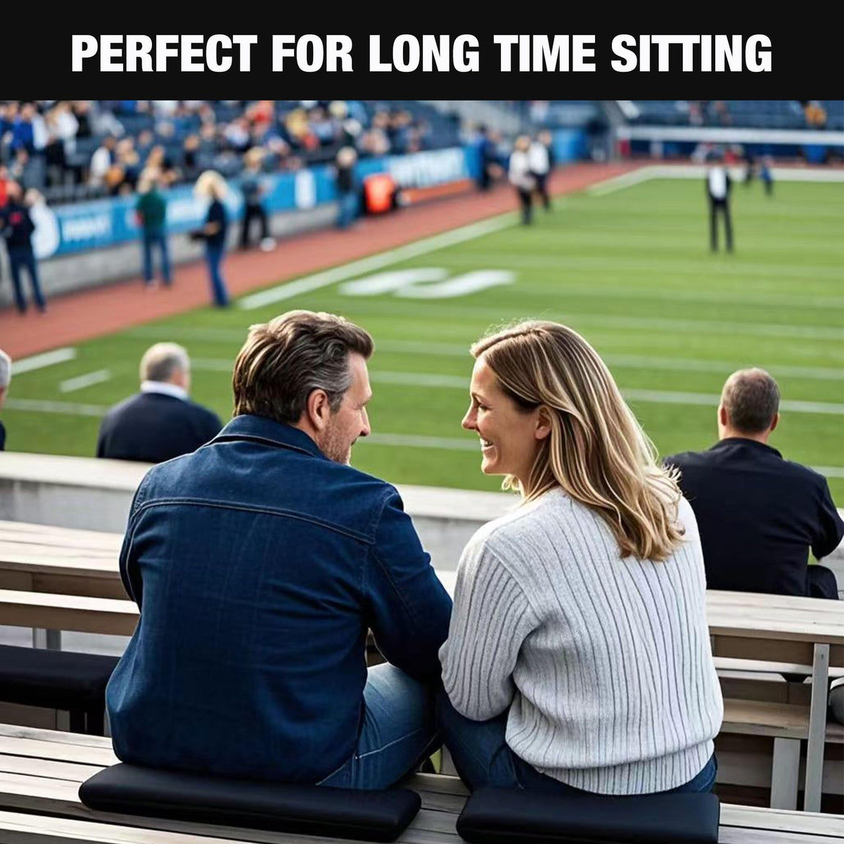 Portable Waterproof Oxford Fabric Stadium Seat Cushions 2-Pack S4514