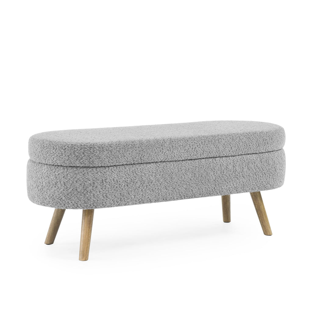 Oval Storage Bench with Rubber Wood Legs P881239
