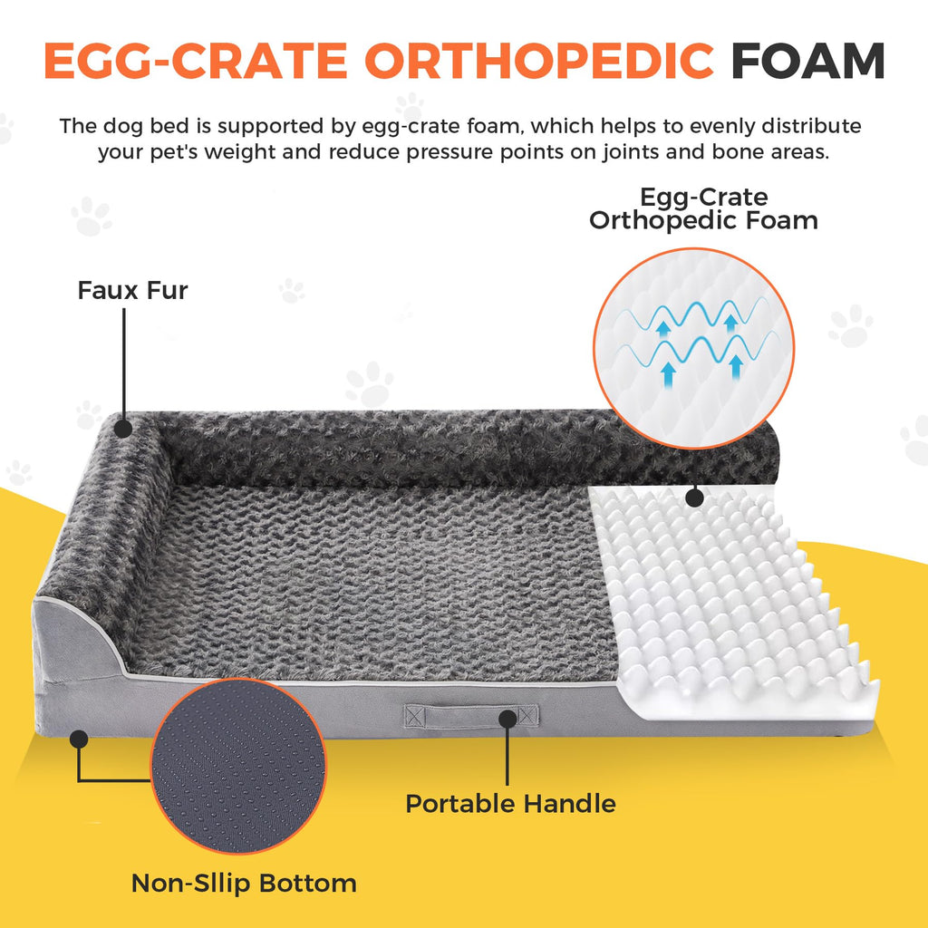 XL Orthopedic Dog Bed Grey Y5569