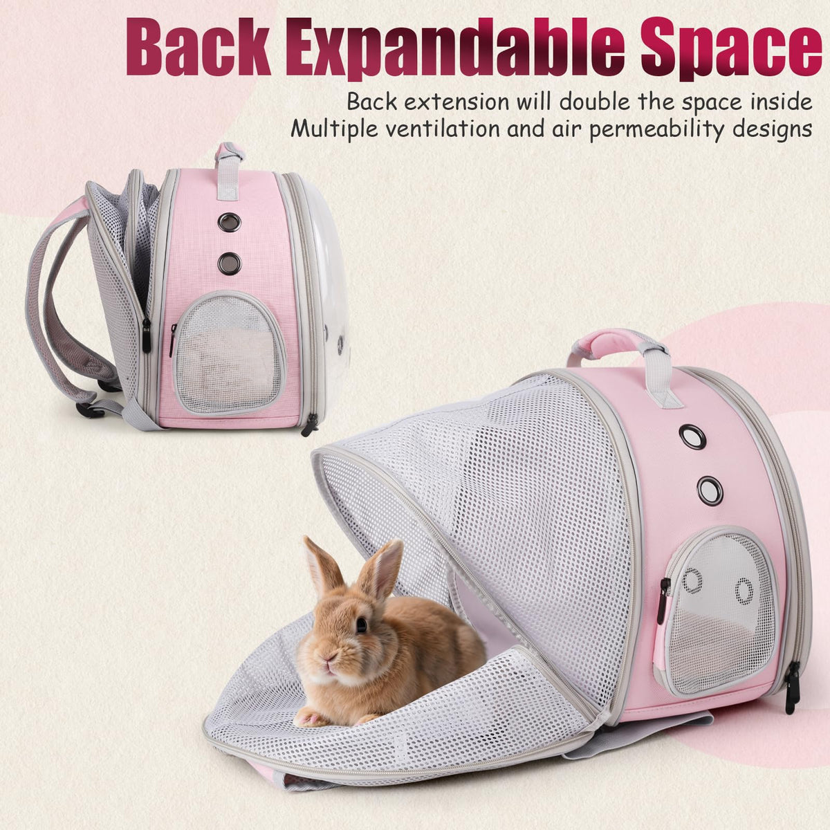 Expandable Breathable Pet Carrier Backpack V211063