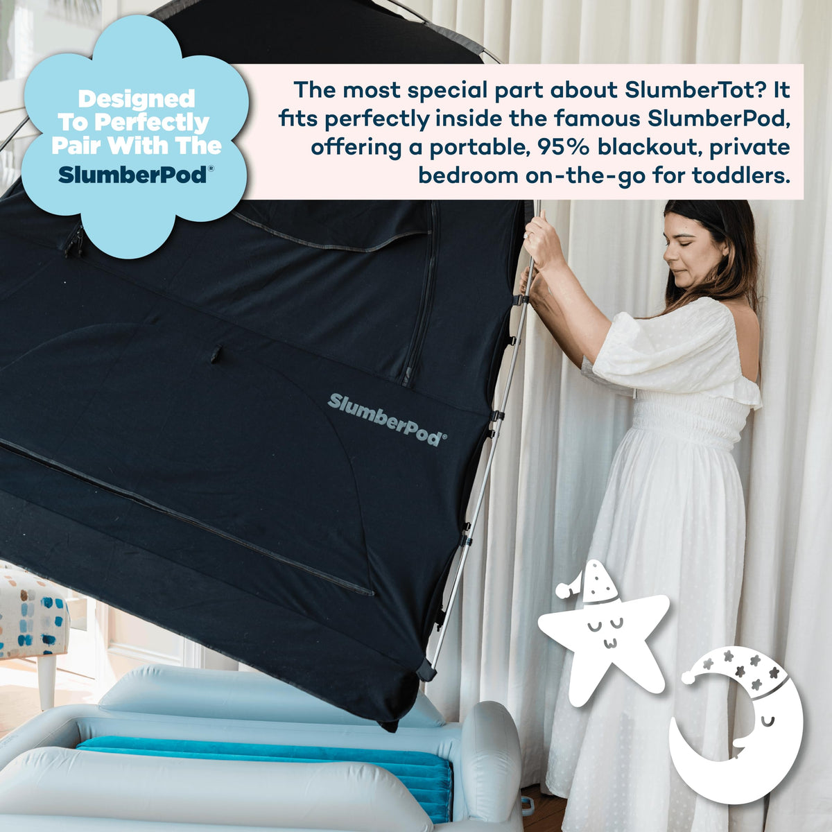 Inflatable Toddler Travel Bed with Safety Bumpers Y511