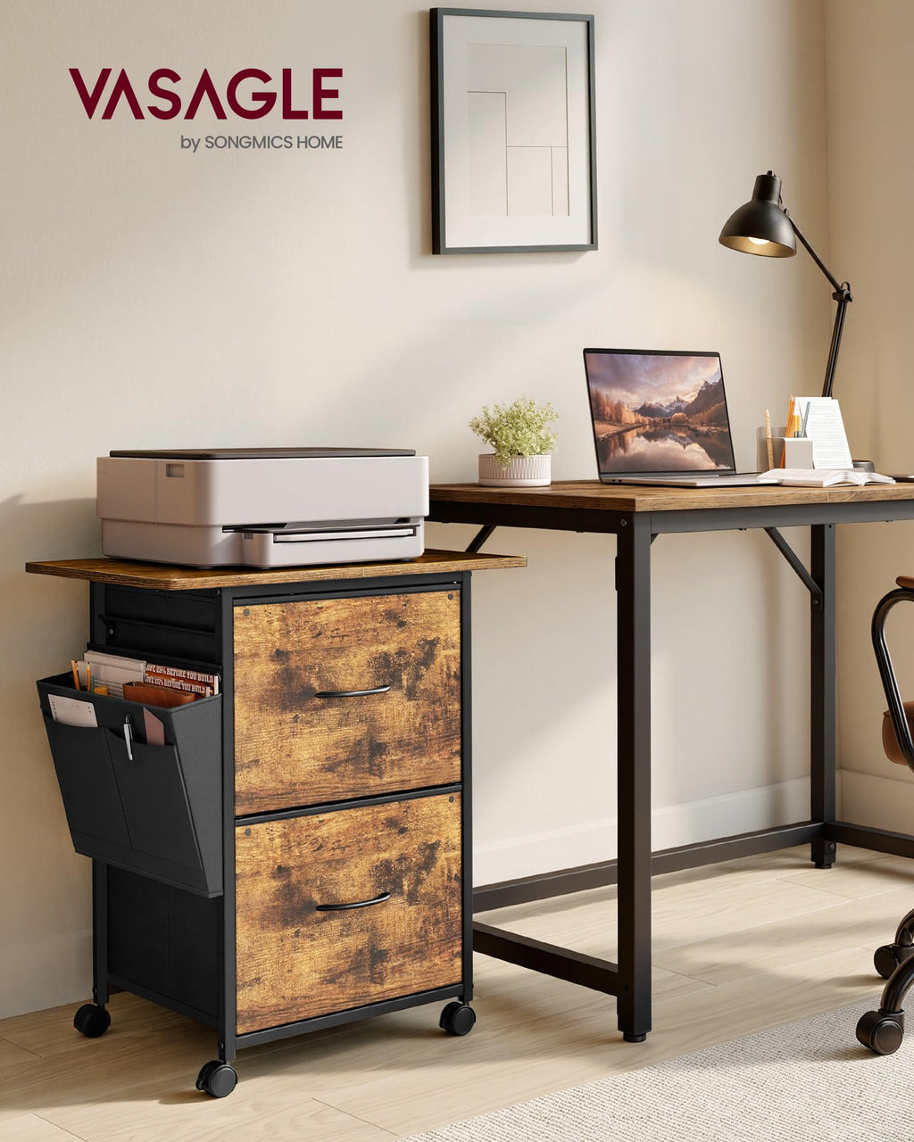 2-Drawer File Cabinet with Storage O910