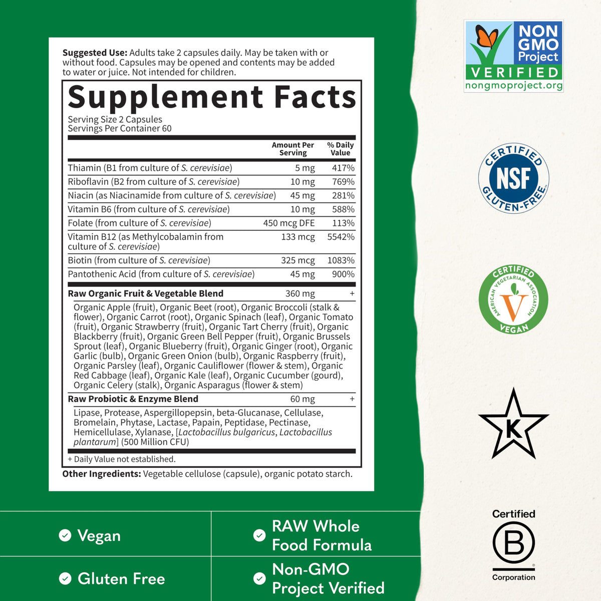 120 Vegan Capsules B-Complex N946