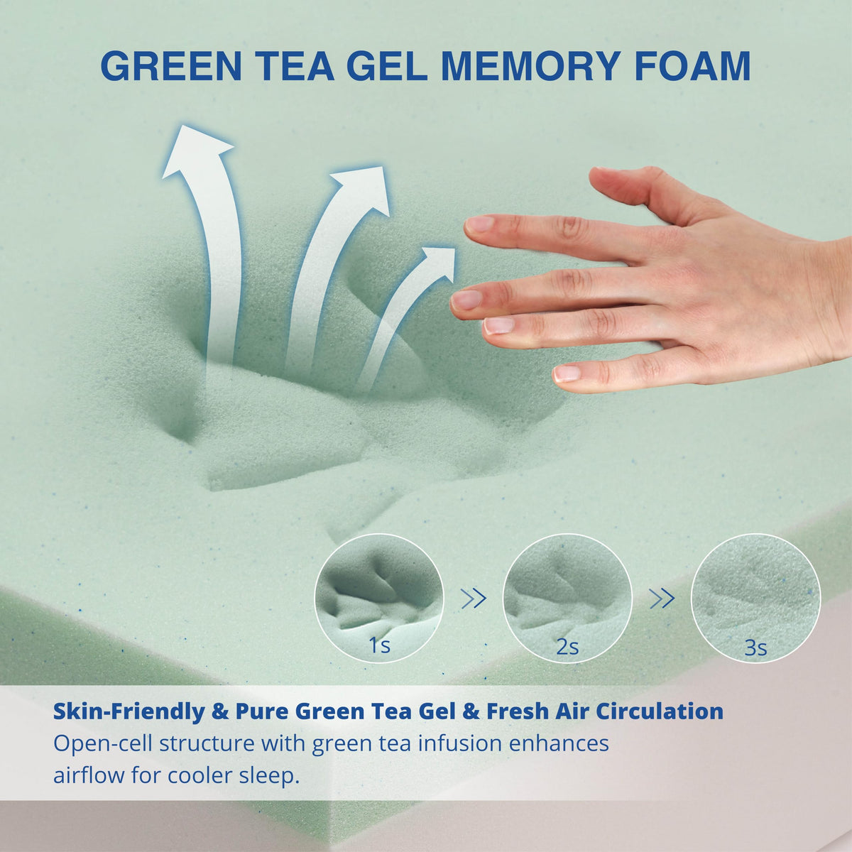10 Inch Gel-Infused Green Tea Memory Foam Twin Mattress G649