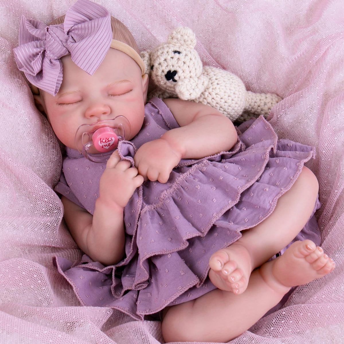 20 Inch Purple Dress Doll Clothing Set S178