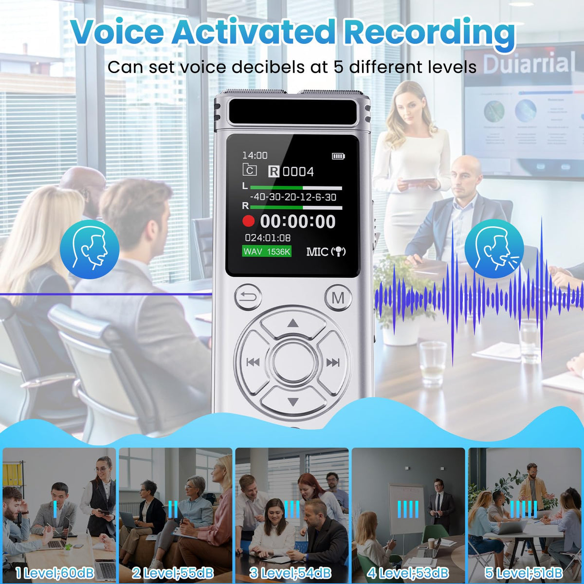 Digital Voice Recorder with Playback B993