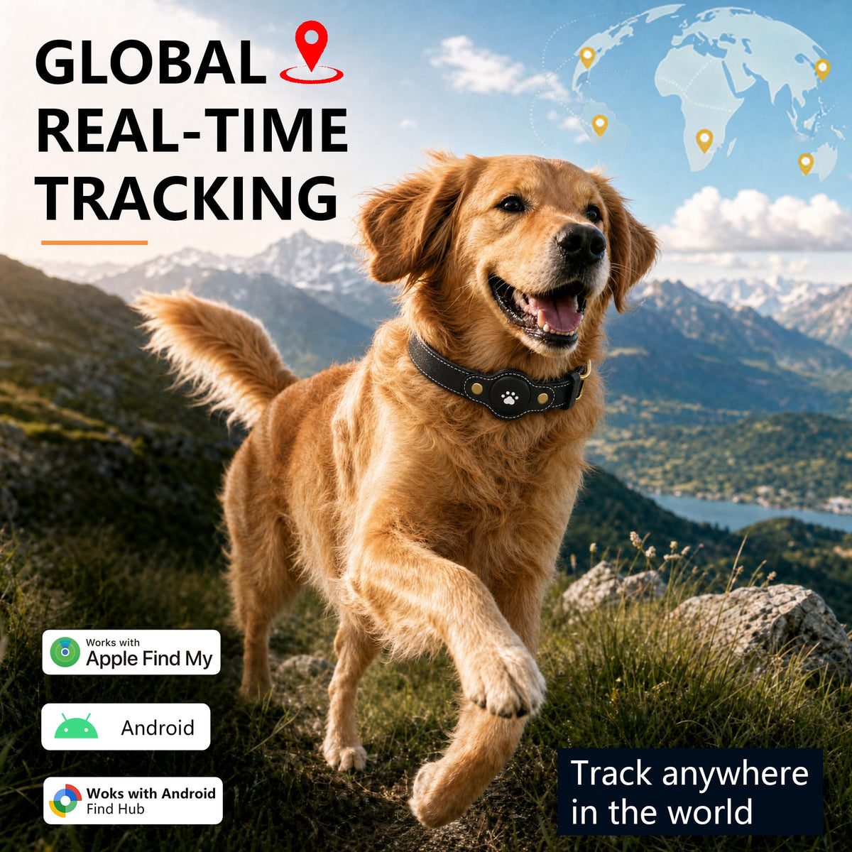 GPS Tracker for Dogs – Smart Dog Collar & Pet Tracker Y142973