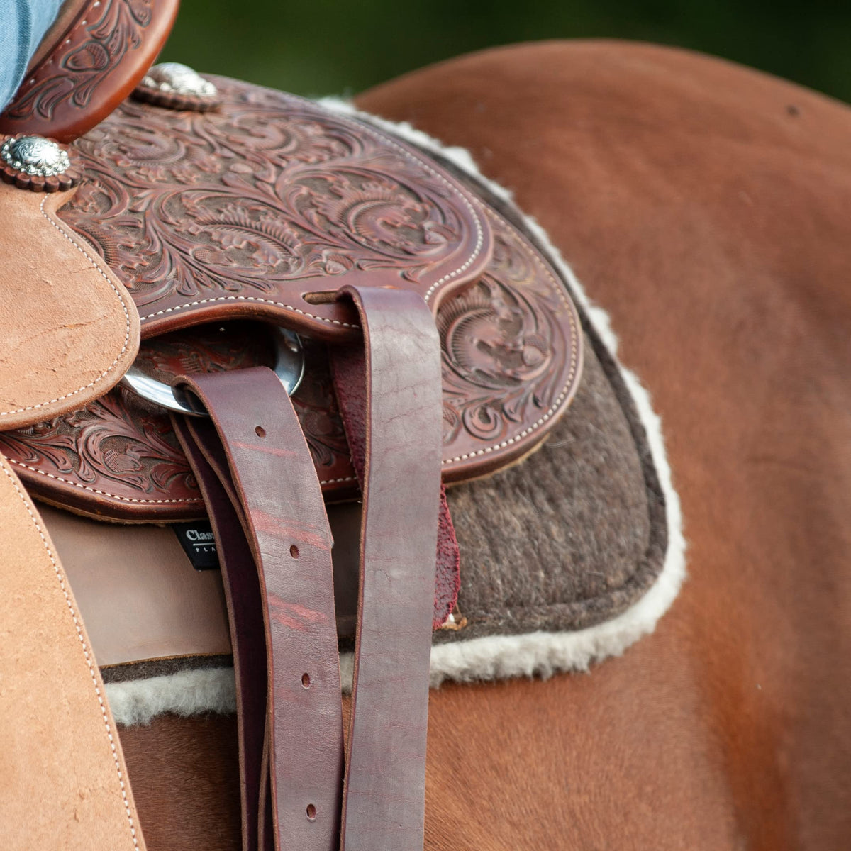 Blended Felt Saddle Pad with Fleece Bottom G1191