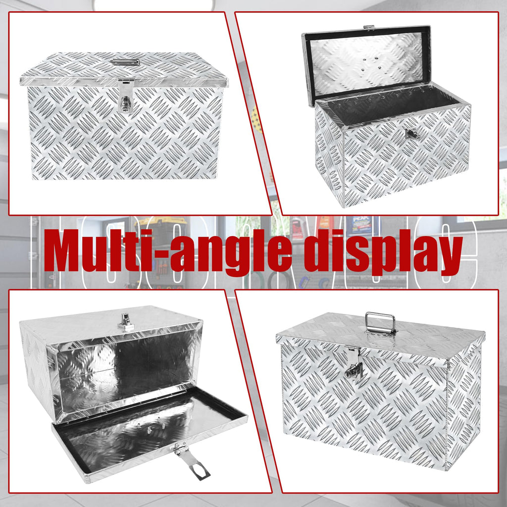 16 Inch Aluminum Waterproof Truck Tool Box with Lock and Keys S512985