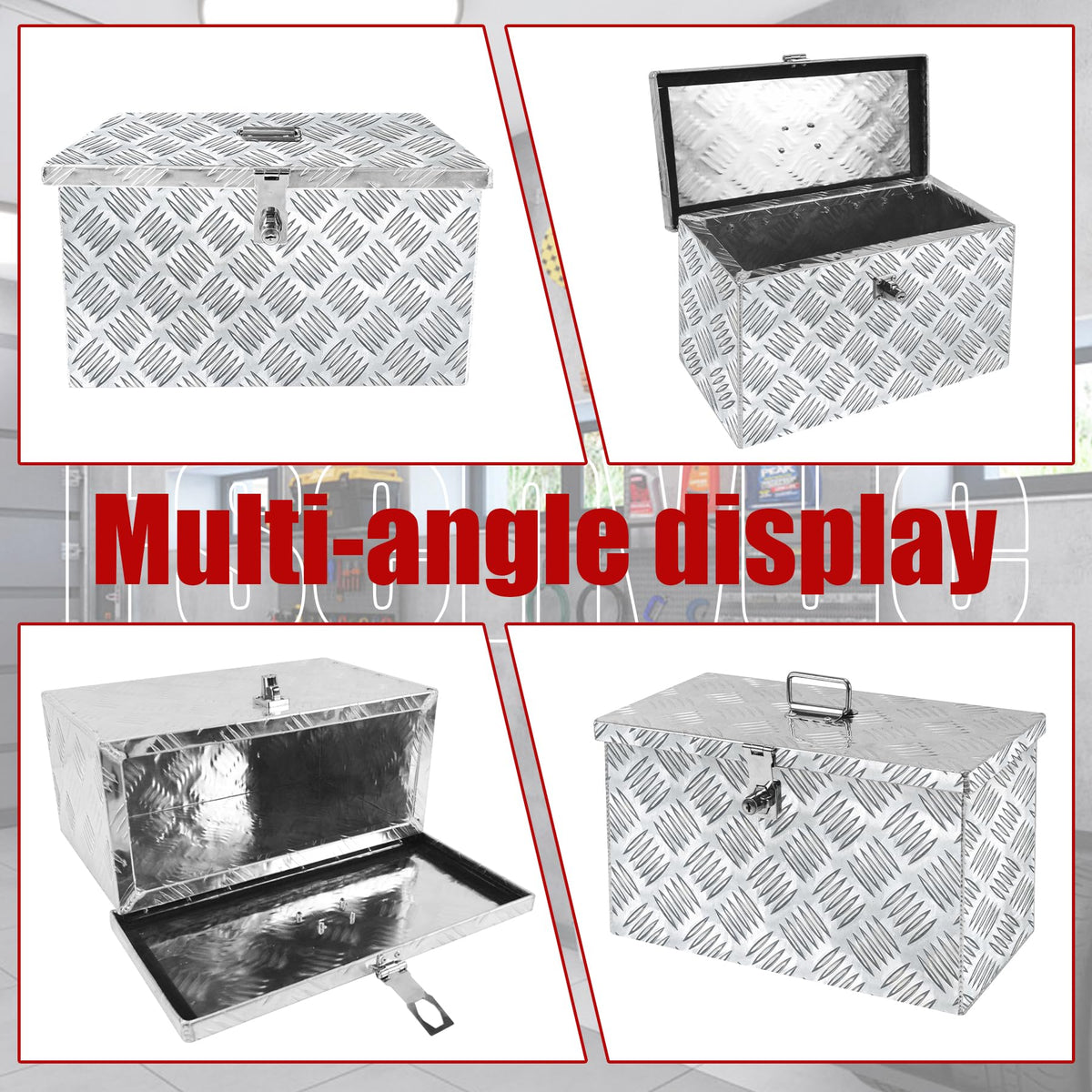 16 Inch Aluminum Waterproof Truck Tool Box with Lock and Keys S512985