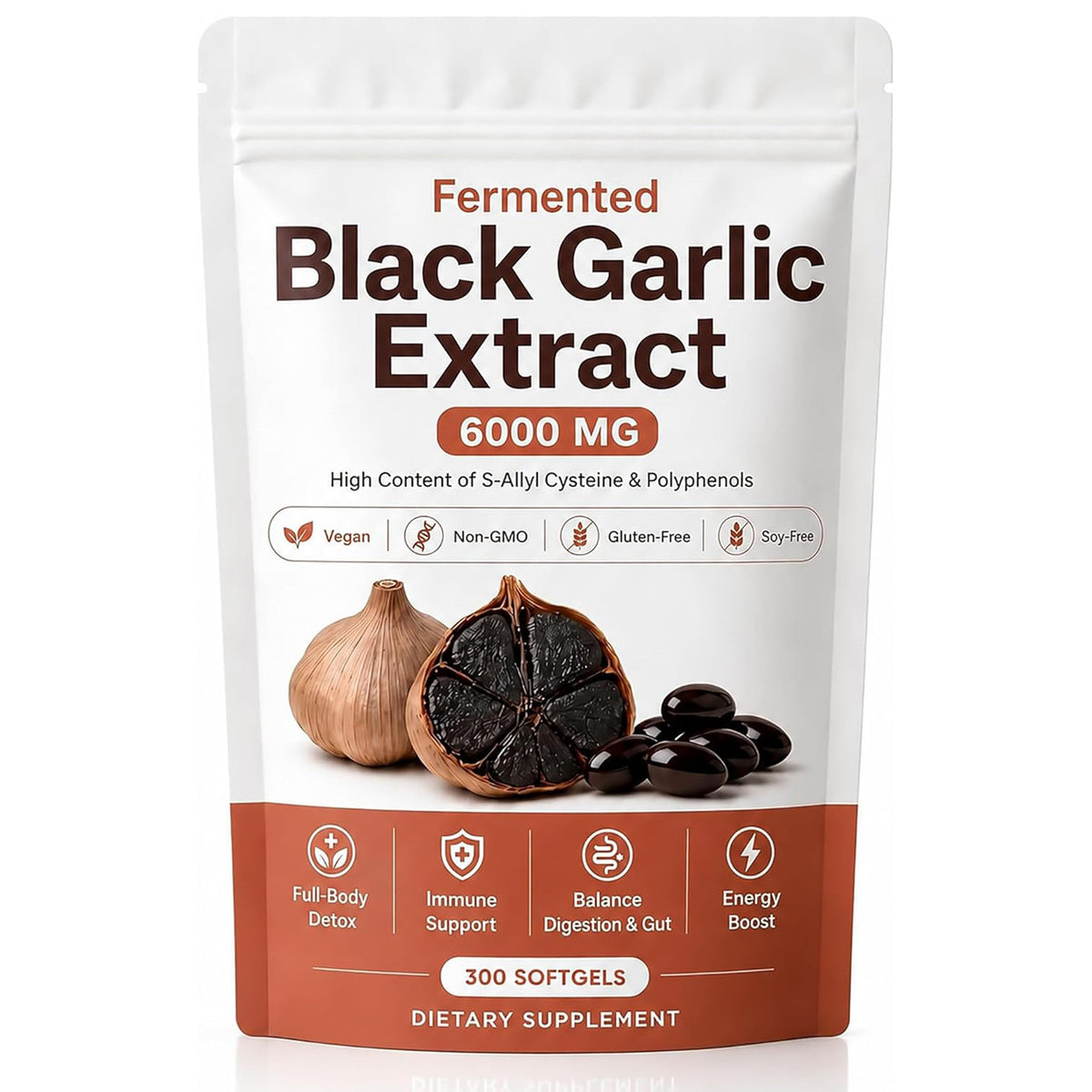 Fermented Black Garlic Extract Softgel 300 Capsules V690646