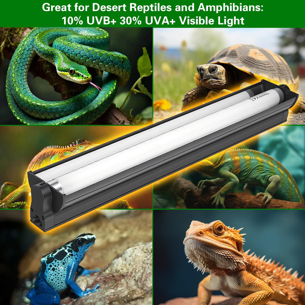 18 Inch 15 Watt UVB 10.0 Fluorescent Reptile Light Fixture Kit E1039