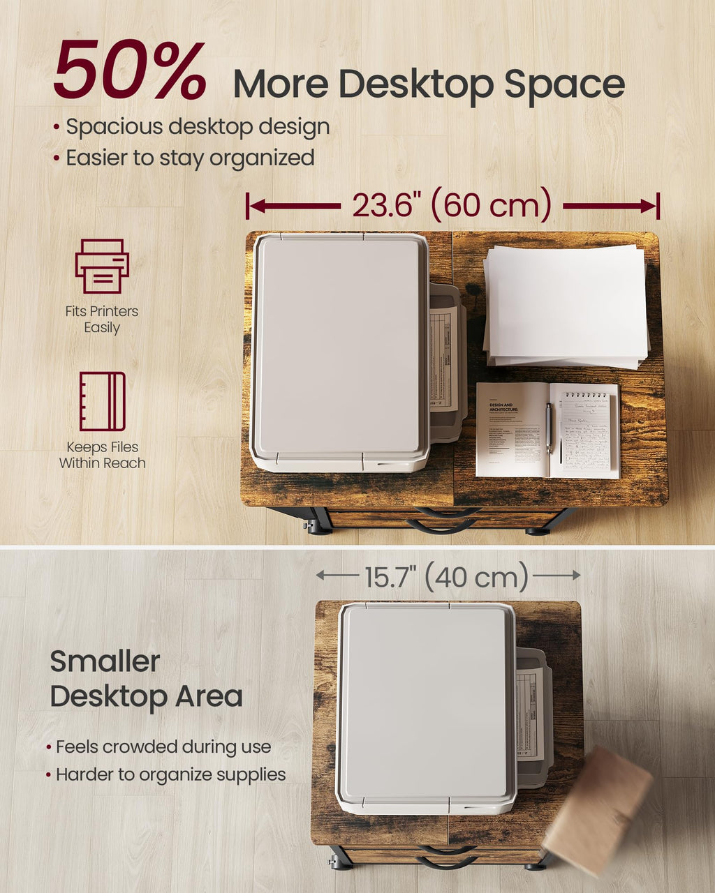2-Drawer File Cabinet with Storage O910