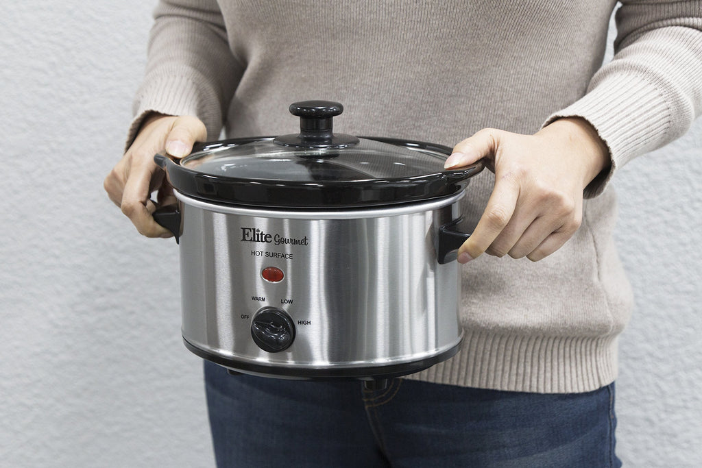Electric Oval Slow Cooker, 2 Qt, Stainless Steel R305004