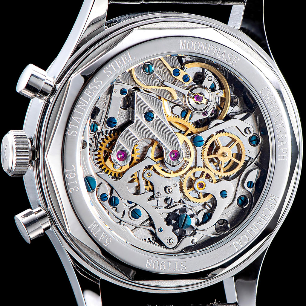 40mm Mechanical Chronograph Mens Wrist Watch M189