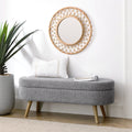 Oval Storage Bench with Rubber Wood Legs P881239
