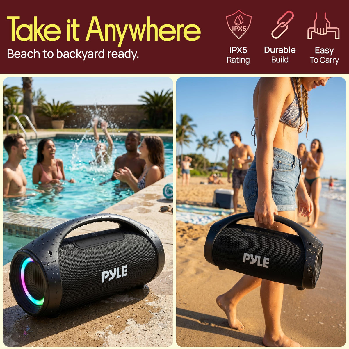 Portable Bluetooth Boombox Speaker R362