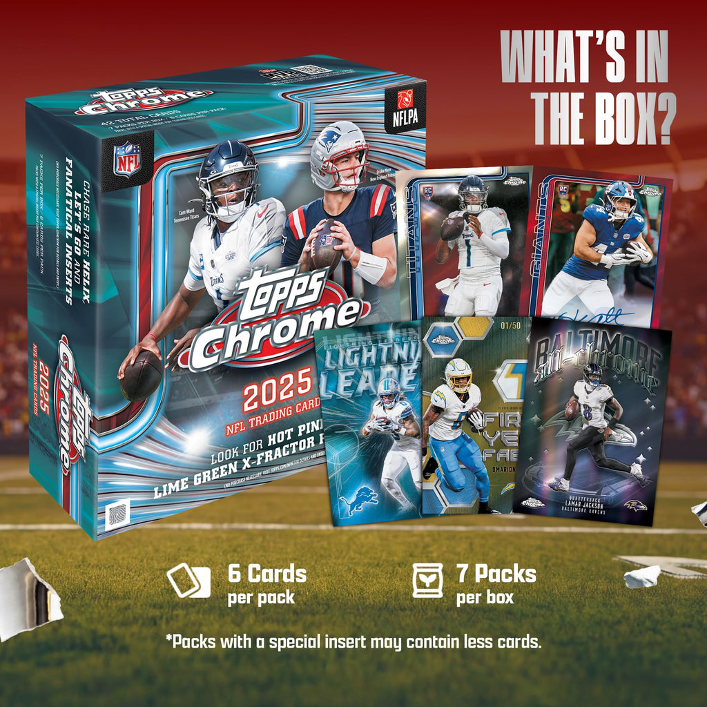 2025 Topps Chrome NFL Football Mega Box L690