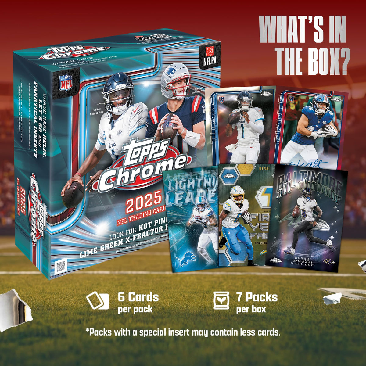 2025 Topps Chrome NFL Football Mega Box L690