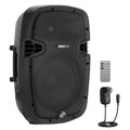 1000W Bluetooth PA System Speakers with 10 Inch Subwoofer and USB, Black O12239
