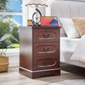 Cherry 3 Drawer Dresser with Charging Station L62431